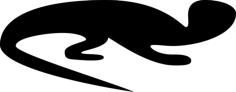 Lizard Facing Right Silhouette Cutting Svg Files, Free Vectors File
